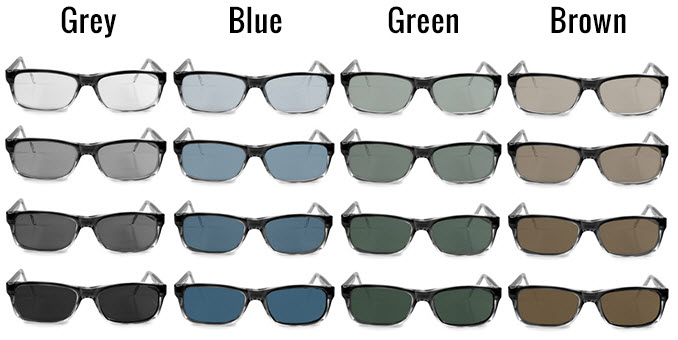 What are the sunglasses with tinted lenses?